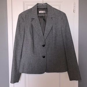 GREY TWO BUTTON SUIT JACKET BLAZER FROM KASPER